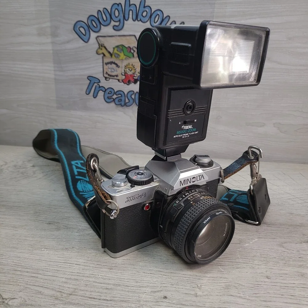 Minolta XG-A 35mm Film Camera with MD 50mm Lens Japan Preowned